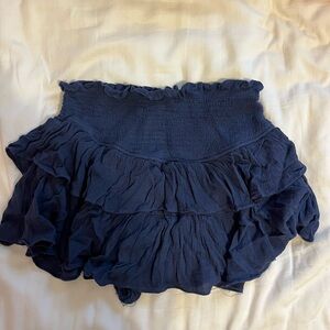 Blue ruffle skirt (s)